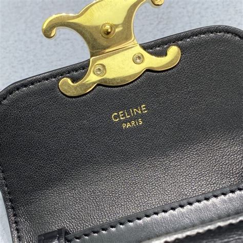 Celine Teen Triomphe Bag Black For Women 7in/19cm .